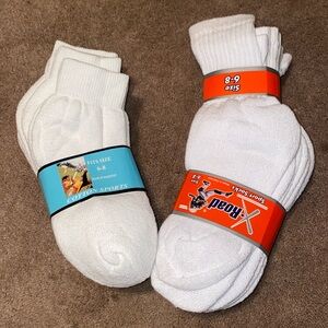 NEW| 8 PAIRS BOYS SOCKS | SIZE: 6-8 | WHITE